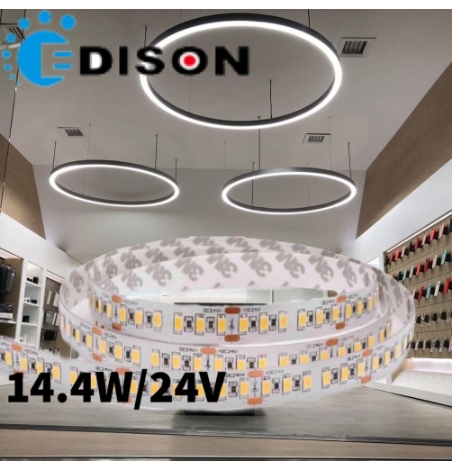 סרט לד 14.4W 24V-120 led 2835 -אור חם-3000K