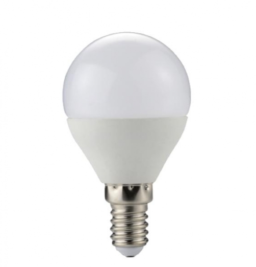 נורת LED  כדור חלבי-אור חם-8W 230V E14