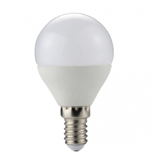 נורת LED  כדור חלבי-אור קר-8W 230V E14