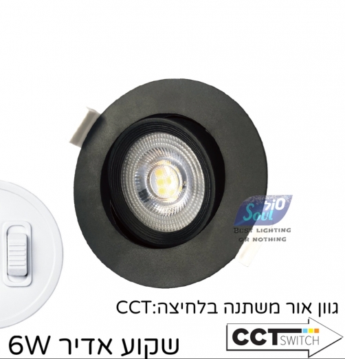 שקוע אדיר-6W-CCT-גימור שחור