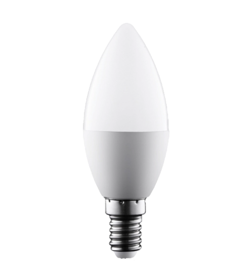 נורת LED  נר חלבי-אור קר-8W 230V E14